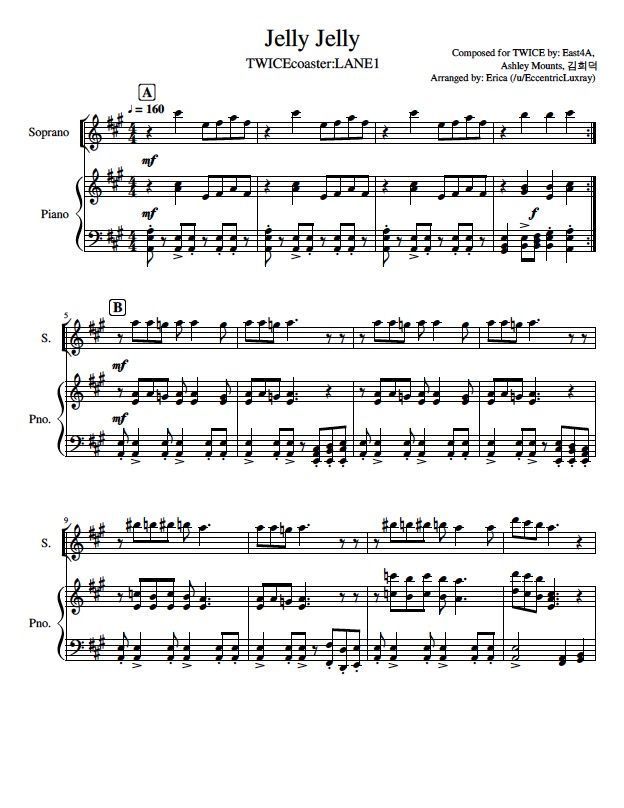 Twice Jelly Jelly Sheet Music Downloads