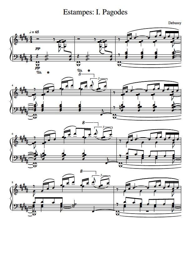 Claude Debussy Estampes: I Pagodes Sheet Music Downloads