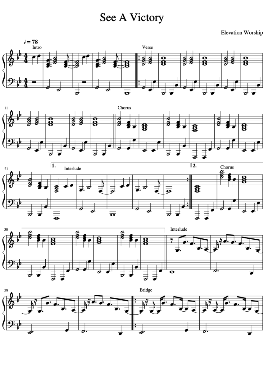 Elevation Worship See A Victory Sheet Music Downloads