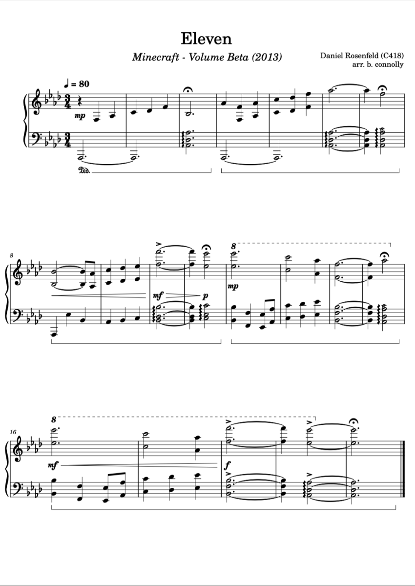 Daniel Rosenfeld Daniel Rosenfeld (C418) Eleven Sheet Music Downloads