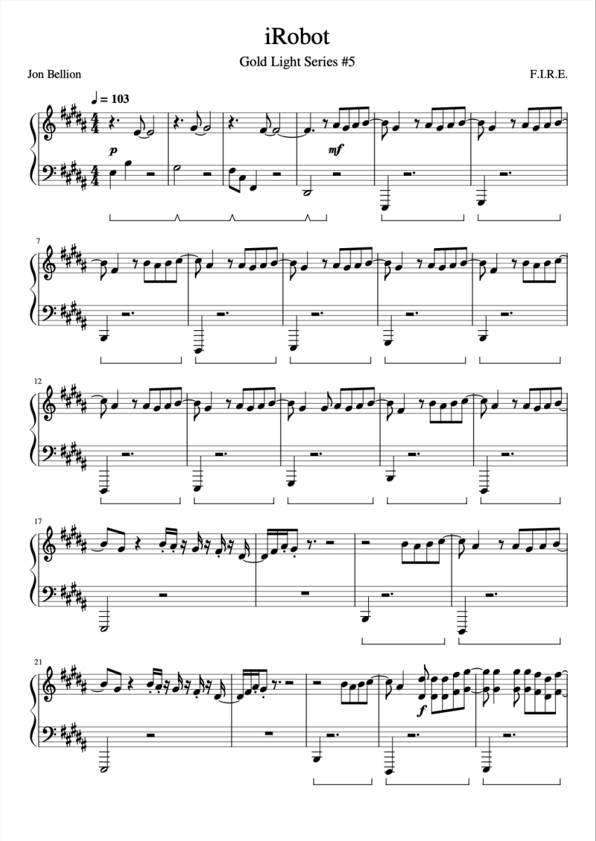 Python Irobot Music Jon Bellion iRobot Sheet Music Downloads