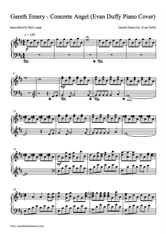 Gareth Emery Concrete Angel Sheet Music Downloads