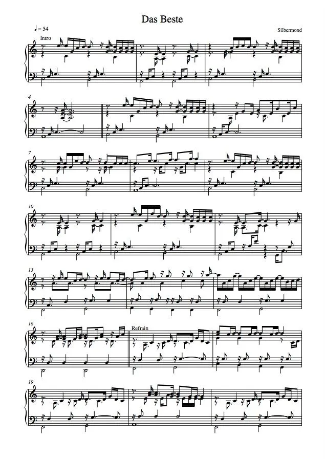 Silbermond Ich Habe Einen Schatz Gefunden Chords Silbermond Das Beste Sheet Music Downloads